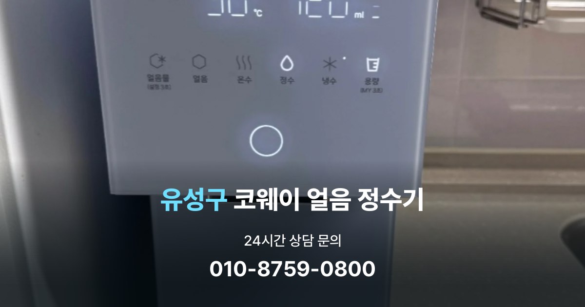 유성구코웨이얼음정수기